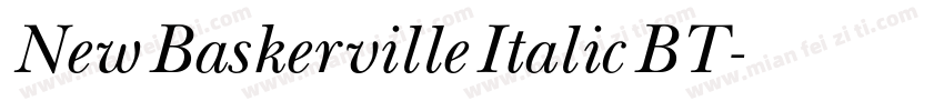 New Baskerville Italic BT字体转换